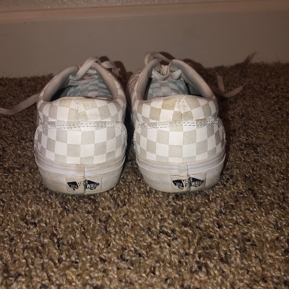 All white checkered Vans - Picture 3 of 4